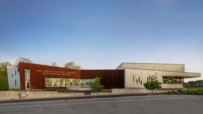 Ann Arbor Traverwood Library by INFORM Studio & VPS Architecture