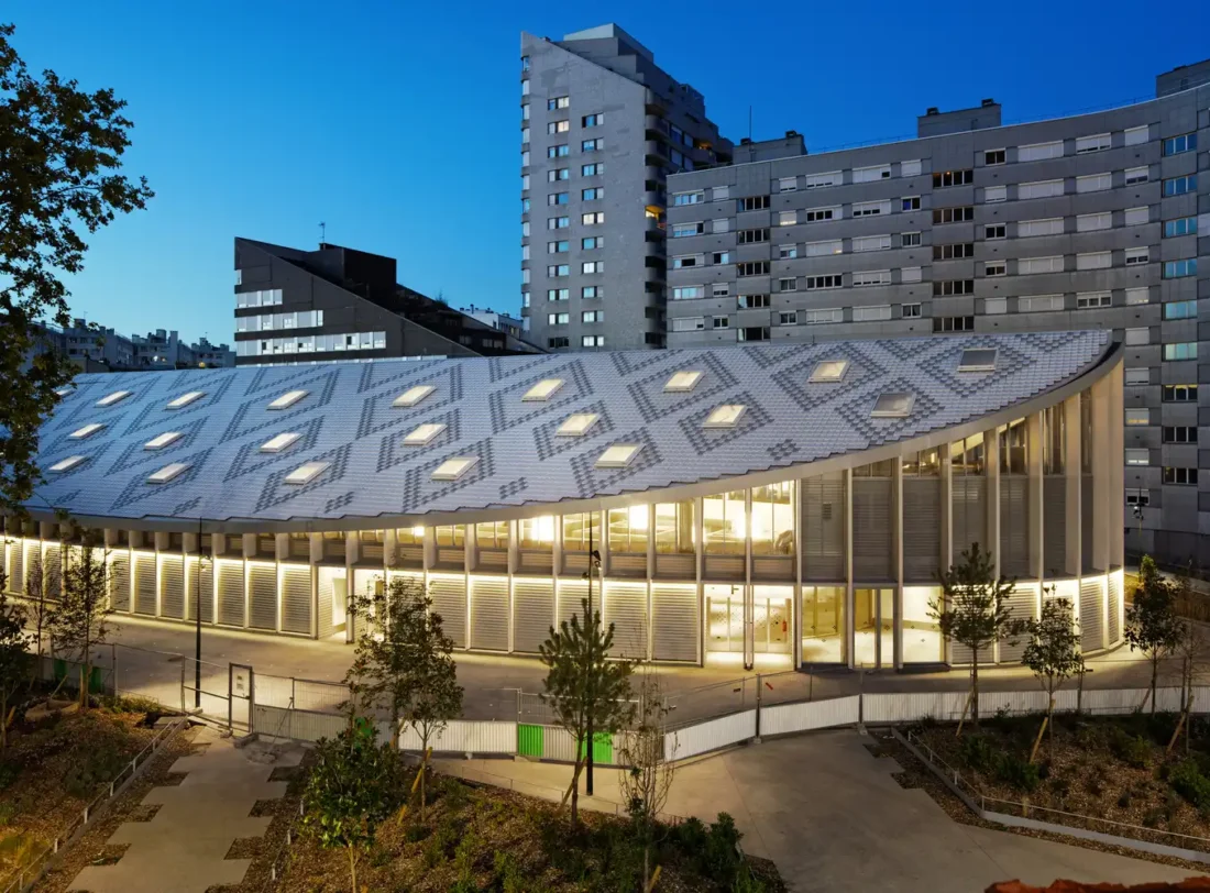 Charras Centre Market Hall Public Car Park and Esplanade by croixmariebourdon architectes associés