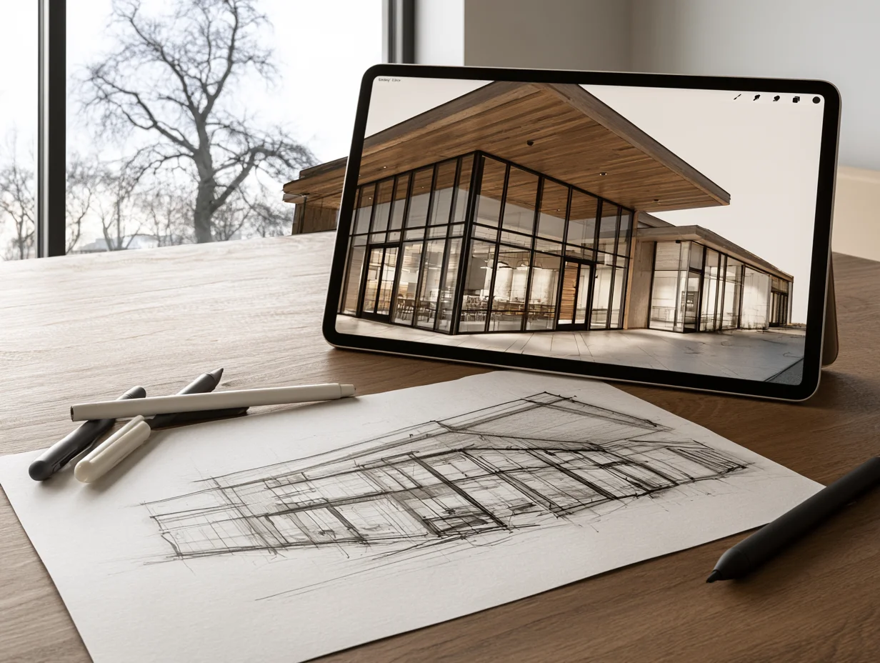 Digital Drawing vs Hand Drawing: When to Use Each in Architectural Presentations