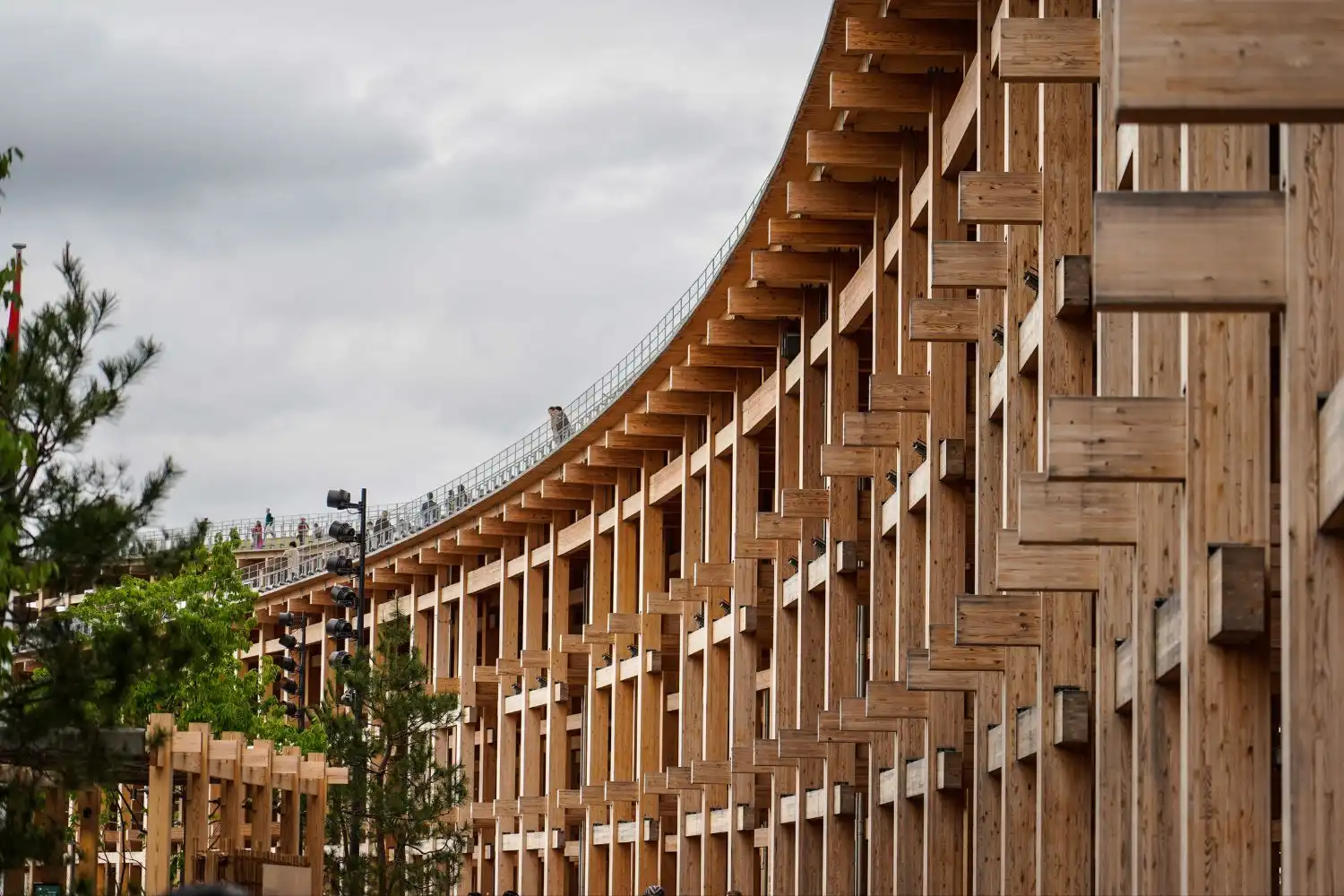 mass timber concrete steel building