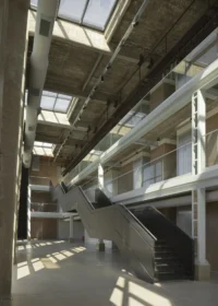 The vertical circulation element at the Audiovisual Experimentation Center