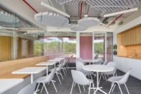 The canteen tables at CNC and Active Offices by Studio Reaktor
