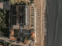 Dexamenes Seaside Hotel by K-Studio seen from directly above the beach
