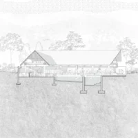 Section through Esh Hotel and Spa by FAMM Arquitectura and Sulkin Askenazi