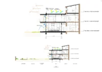Bioclimatic section through Espace Ambroise Croizat by TAUTEM Architecture