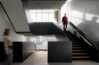 People on the atrium landing of Ferro Offices by GROUP A