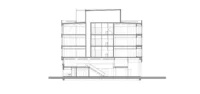 Section through Ferro Offices by GROUP A and its atrium