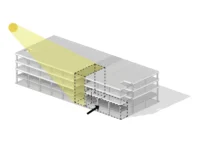 Diagram of the floor added to the existing frame at Ferro Offices