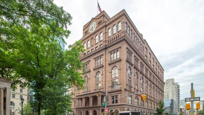 The Cooper Union Foundation Building, the brownstone home of the college on Cooper Square in the East Village, New York