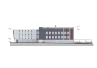 Elevation of Narxoz University Business School by AGP Architects