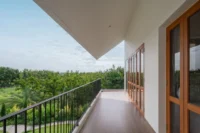 Upper walkway overlooking the rice field, PIN'N PAN House