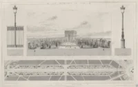 Avenue Foch, formerly Avenue de l'Impératrice (1854), Paris, France, profile and plan from Alphand's Les Promenades de Paris