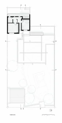 Upper floor plan of the existing two storey house