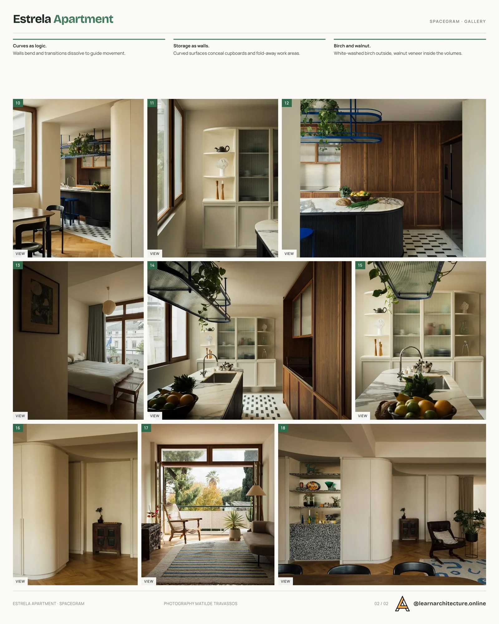 Second presentation board sheet for Estrela Apartment - Lucky Star by Spacegram, laying out the project drawings and images on one page