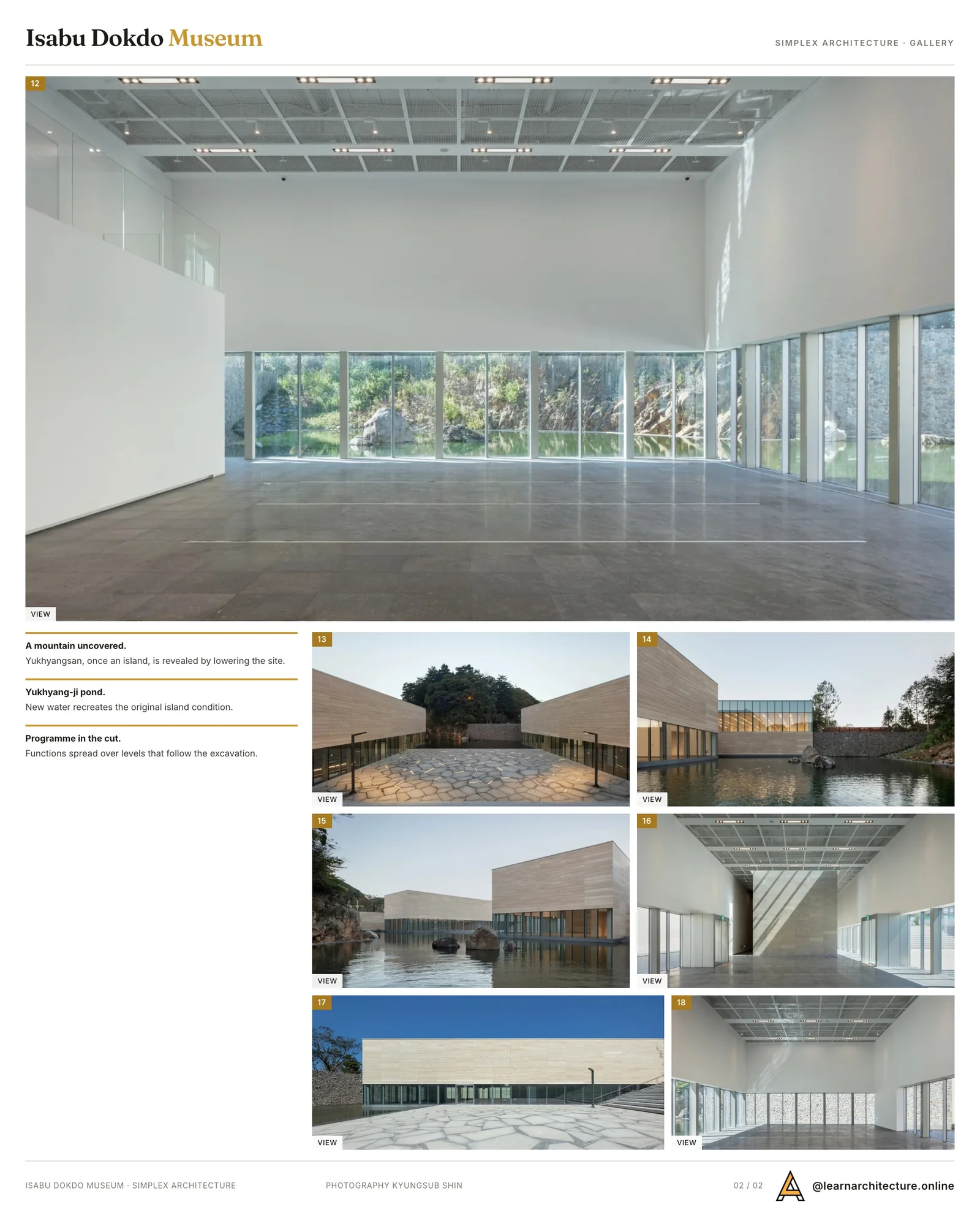 Second presentation board sheet for Isabu Dokdo Museum by Simplex Architecture, laying out the project drawings and images on one page