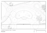 Floor plan of the reception pavilion within its garden