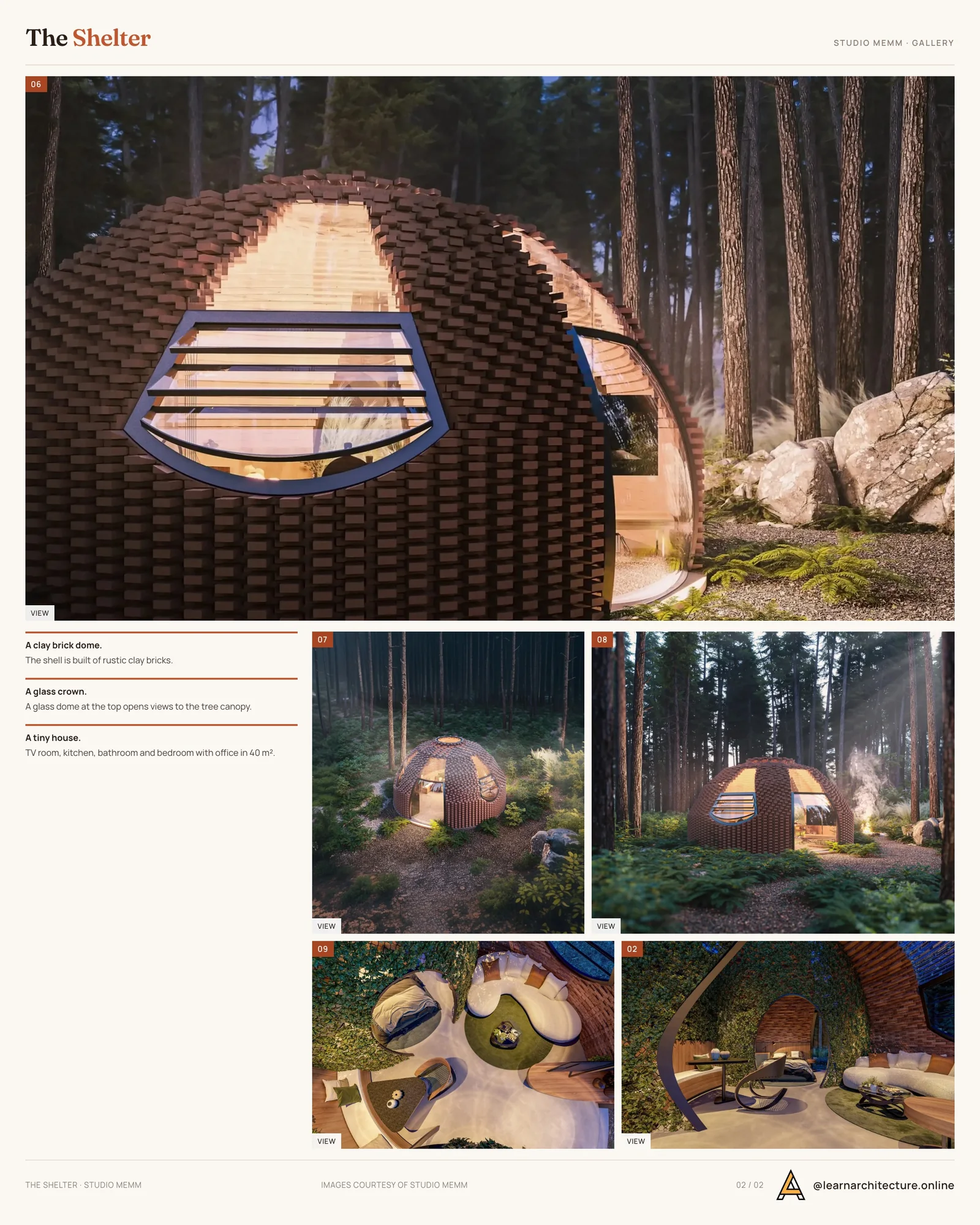 Second presentation board sheet for The Shelter in São Paulo, laying out the project drawings and images on one page