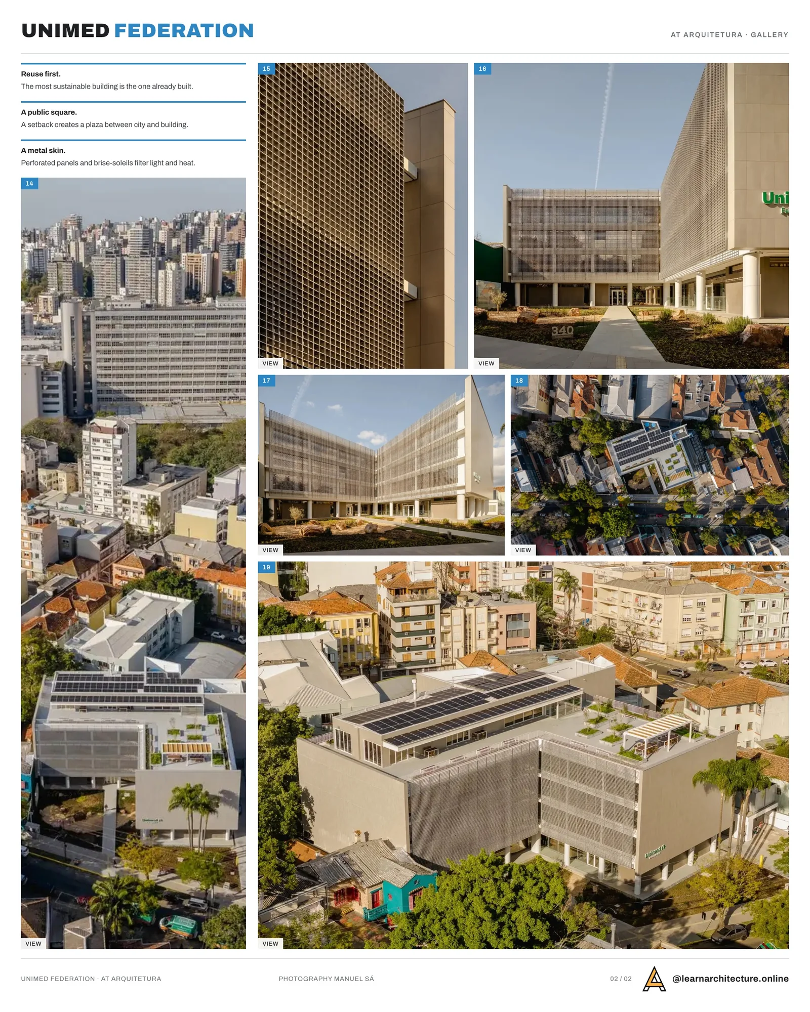 Second presentation board sheet for Unimed Federation by AT Arquitetura, laying out the project drawings and images on one page
